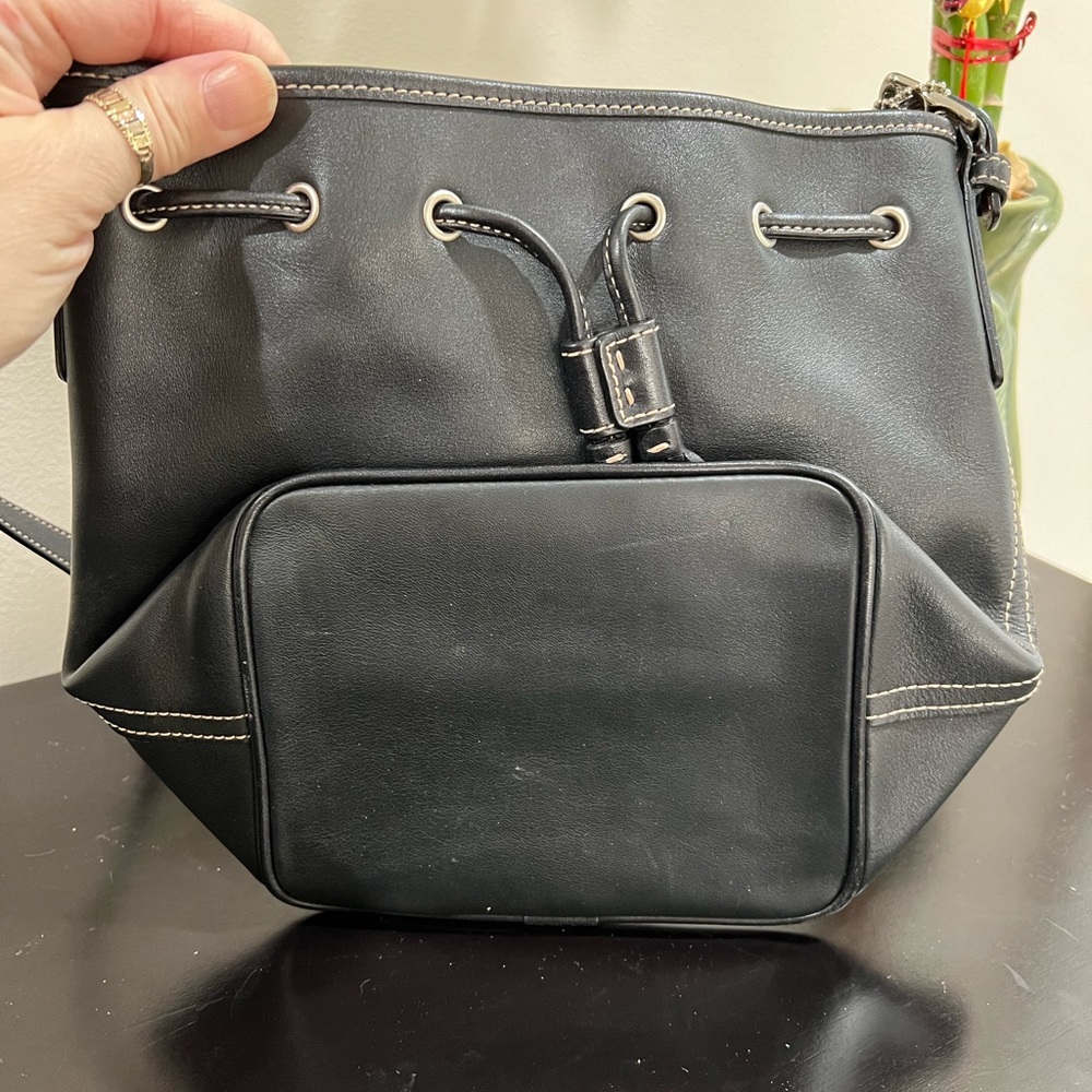 Coach black leather purse